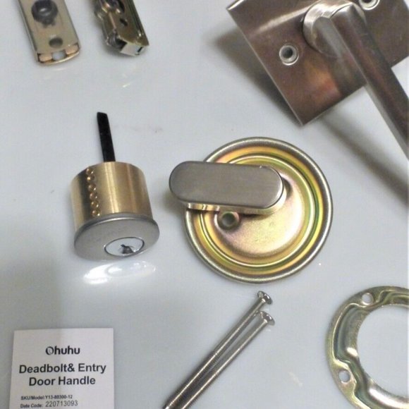 Ohuhu Deadbolt & Entry Door Handle Y-13-80300-12 Door Knob - Picture 7 of 12